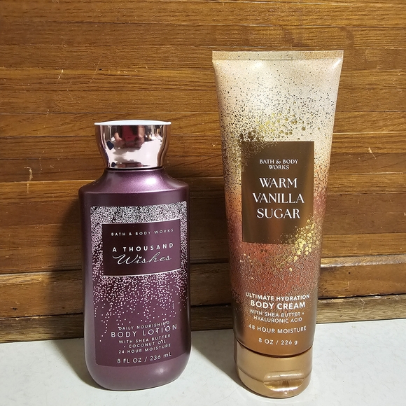 Bath & Body Works Other - Bath & Body Works Warm Vanilla Sugar And A Thousand Wishes Lotion & Cream Duo